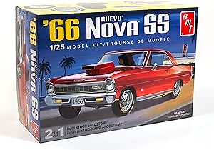 Amazon.com: AMT 1966 Chevy Nova SS 2T 1:25 Scale Model Kit : Automotive