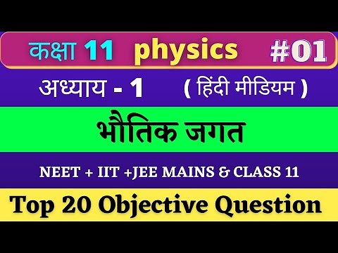 Class 11 Physics MCQ chapter 1 (भौतिक जगत) Hindi medium |#01 NEET+IIT-JEE 2023 | NCERT based