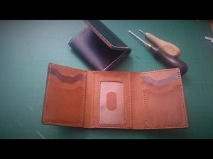 Making a high capacity Trifold Wallet [FREE Pattern] + 3d Configurator [Leathercraft]