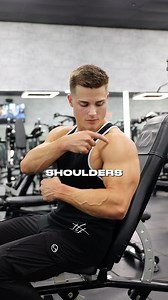 Full Shoulder Workout 🔒 1. Seated DB Shoulder Press (4 X 10-12) Superset 2/3 2. Seated DB Lateral Raise (4 X 10-15) 3. DB Front Raise (3 X 12-15) 4. DB Y-Raise (3 X 10-12) 5. Rear Delt Cable Fly (3 X 15-20) 6. Barbell Upright Row (3 X 10-12) Save this one & give it a try on your next session! | Seth Wickstrom