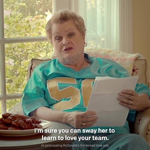 197K views · 111 reactions | Our new Honey BBQ Glazed Tenders are sweet and spicy, just like Grandma and her advice. Maybe that's why she loves them so much. Get some advice that you'll love on mixing football & relationships.  | McDonald's | Facebook