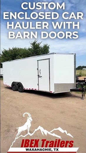 2025 TrueBlue Custom Enclosed Trailer | Built in Texas with Barn Doors