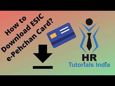 How to Download ESIC e-Pehchan Card? || Process to Download ESIC e-Pehchan Card | HR Tutorials India