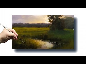 A beginners landscape painting lesson. (Full Narrated lesson)