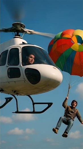 Helicopter vs Parachute Balloon: The Ultimate Collision Test #short #viralshort