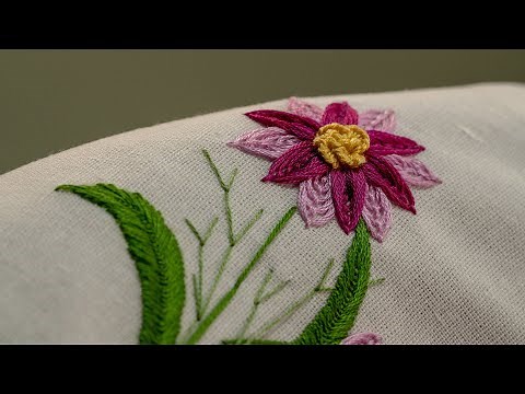 Easy Hand Embroidery Flower Tutorial