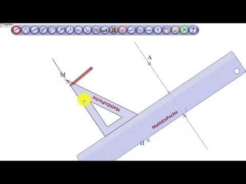 Base de géométrie : exercice 4, construire une parallèle et une perpendiculaire.