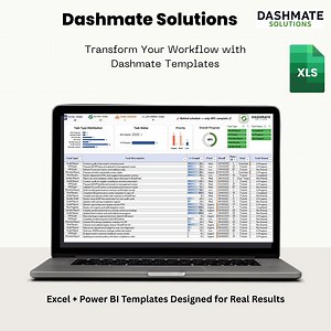 Excel Task Tracker Template | Project To-Do Dashboard for Productivity, Task Management & Team Planning