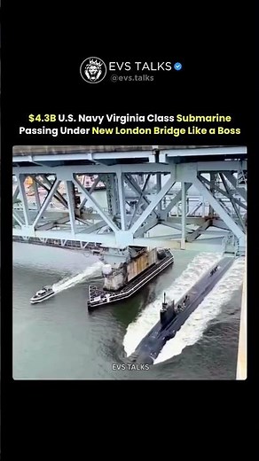 $4.3B US Navy Submarine Passes Under Bridge Like a Boss 😎⚓ | Engineering Perfection!