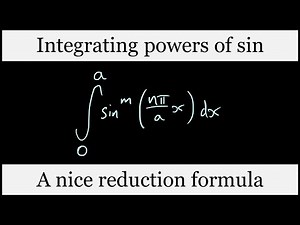 Integrating powers of sin(nπx/a): a nice reduction formula