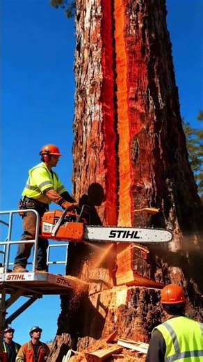 Wait… They’re Actually Cutting That?! 😧🌳#shorts#chainsaw #stihl#treecutting#lumberjack #viral#epic