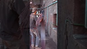 Steel Bar Threading Process with Heavy Machinery