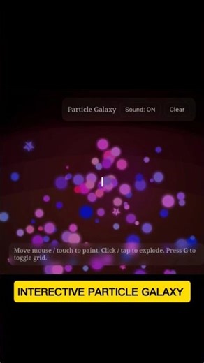 Cosmic Particle Animation 🚀 | Interactive Galaxy Effect