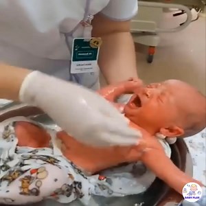 76K views · 4K reactions | New Born Baby First Bath | Baby Plus | Facebook