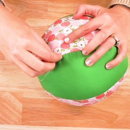 Learn how to sew a fabric ball with a free ball sewing pattern. This beginner sewing project is great for little kids or pets to play with! https://www.heatherhandmade.com/free-ball-sewing-pattern/ | Heather Handmade