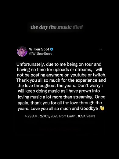 Wilbur Soot Quitting YouTube: The End of Music?
