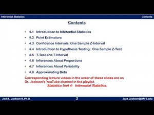 Statistics 4.1 Introduction to Inferential Statistics