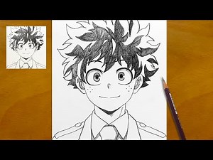 How to Draw Midoriya Izuku Step by Step | My Hero Academia | Anime Drawing Process