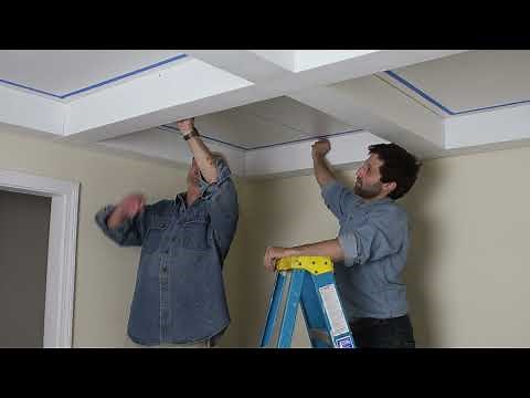 DIY Coffered Ceiling Tutorial by Ron Hazelton