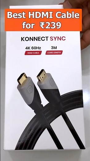 Portronics Konnect Sync 4K HDMI Cable 3m Unboxing | Gold Plated | Best HDMI for PC, TV #hdmicable