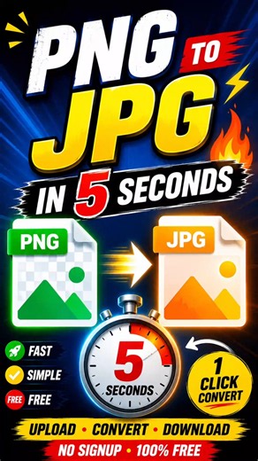 PNG to JPG in 5 Seconds 🔥 | How to Convert PNG to JPG #png_to_jpg #viralvideo #shorts