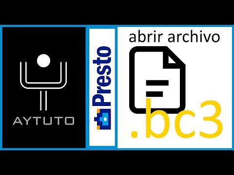 Abrir archivo bc3 en PRESTO