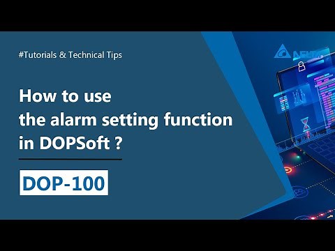 DOP-100 - Alarm setting function in HMI