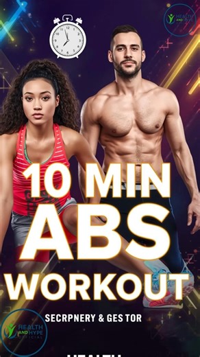 10-Minute Abs Workout for a Stronger Core No Equipment | Health and Hype #abs #absworkout #fitness