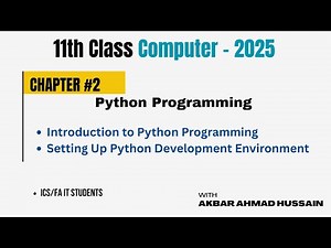Introduction to Python in Urdu For 1st Year Computer | First Program |VS Code Installation