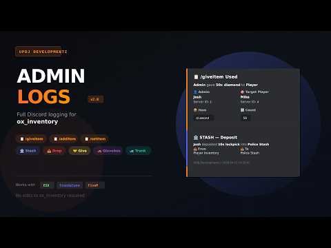 Ox_Inventory Admin Logs | OX/ESX/QB |