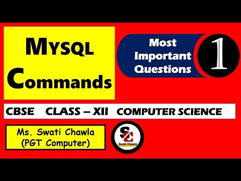 IMPORTANT QUESTIONS OF MYSQL | MYSQL COMMANDS | CBSE CLASS 12 | COMPUTER SCIENCE