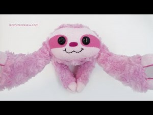 Sew a SLOTH PLUSH Stuffed Animal PART 2 - Stuffing, Attaching Legs to Body, Magnets, and More.