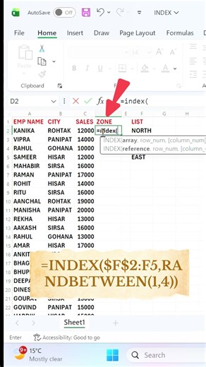 How to create random list #excel #mstechtricks #excelshortcuts