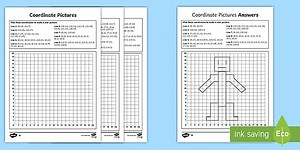 Robot Coordinates Differentiated Worksheets