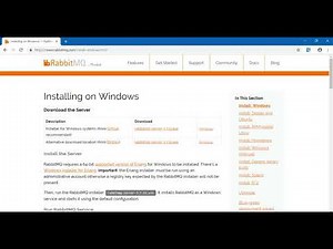How to install Rabbitmq on windows 10