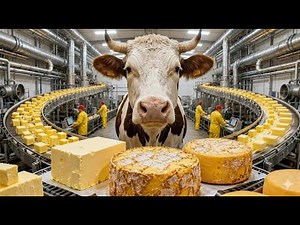 Inside a Mega Mozzarella Factory - How they turn Fresh Milk into Stretchy Cheese (Full Process)