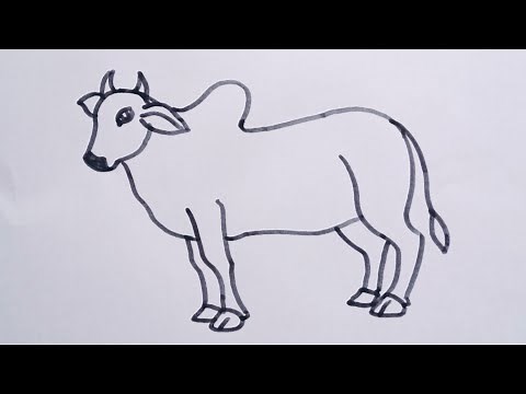 How to draw a Bull easy drawing step by step//simple Bull drawing tutorial