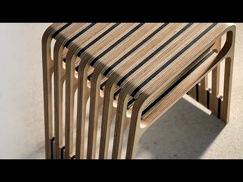Making a stool out of plywood using a cnc router.