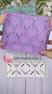 114K views · 1.7K reactions | Lace Stitch Knitting Pattern https://knit-charts.com/knitting-stitch-patterns/item/lace-stitch-knitting-pattern-351.html #reels #laceknittingpattern #knitting | Free Knitting Patterns | Facebook
