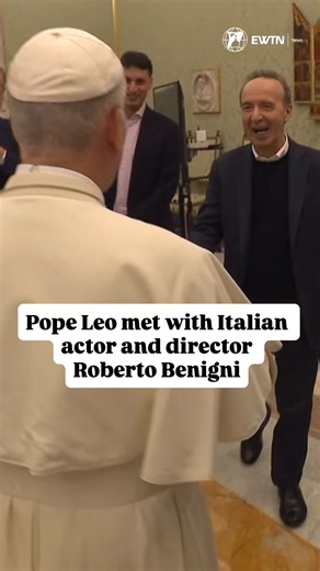 376K views · 11K reactions | Pope Leo XIV welcomed Italian actor...
