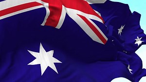 Australian flag waving - Free Stock Video