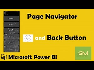 How to create a page navigator and back button matching your report design in Microsoft Power BI.