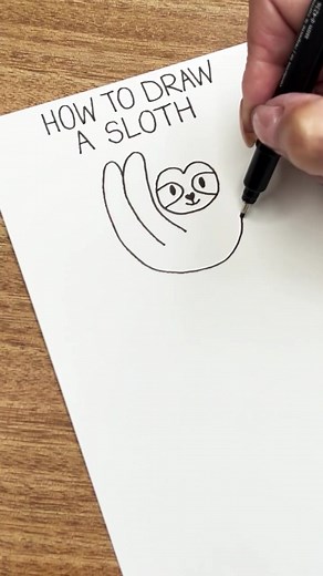 🦥how to draw a sloth with @thedoodleguide 101 Animals Drawing book #doodle #draw #sketch #drawing