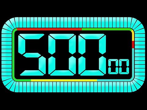 500 to 0 Countdown Timer With Royalty-free Relaxing Music | Numbers 500 to 0 | Digital Timer