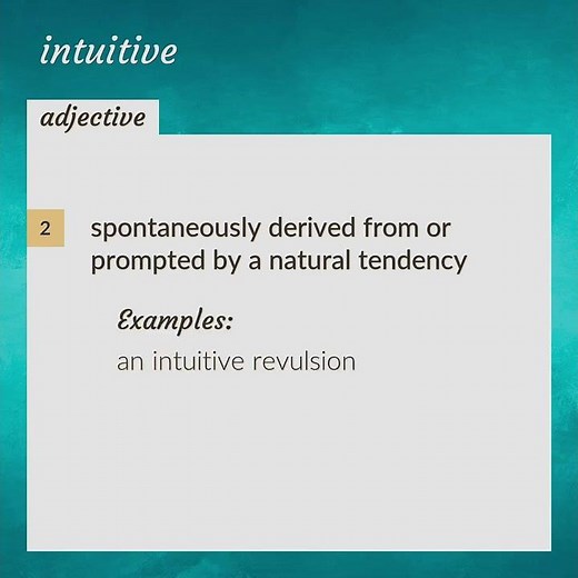 Intuitive | meaning of Intuitive