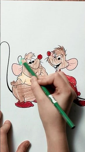 Jac and Gus Artwork Coloring Time-lapse | Color with Me | Cinderella