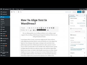 How To Align Text Content In WordPress?