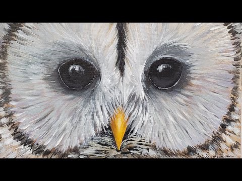 Easy White Owl Acrylic Painting LIVE Tutorial