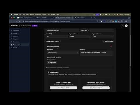 Create an appointment - Dentistly