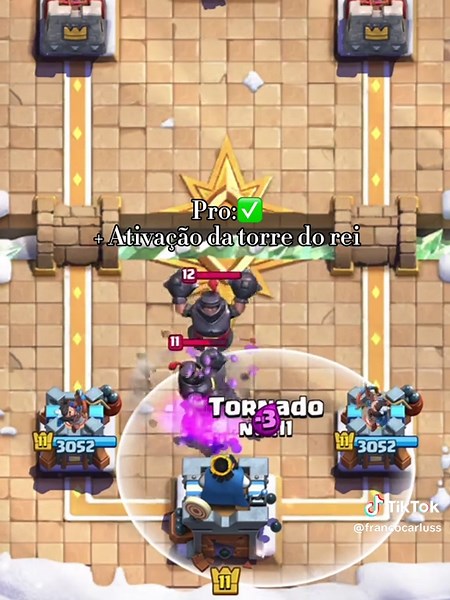 Aprenda a defender 2 Mega Cavaleiros e ainda ativar torre do rei! #clashroyale #clashroyalememes #fyp